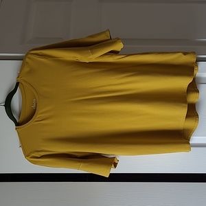 Studio by Denim & Co. Round Neck Elbow Bell Sleeve Top (M)